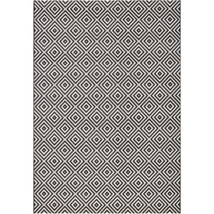 Černo-bílý venkovní koberec Bougari Karo, 140 x 200 cm
