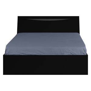 Černá dvoulůžková postel Artemob Letty, 140 x 200 cm