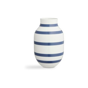 Modro-bílá kameninová váza Kähler Design Omaggio, výška 30,5 cm