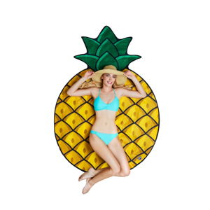 Plážová deka ve tvaru ananasu Big Mouth Inc., ⌀ 152 cm