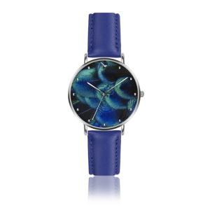 Dámské hodinky s modrým páskem z pravé kůže Emily Westwood Dreamy