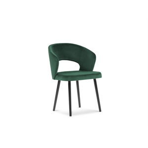 Lahvově zelená jídelní židle se sametovým potahem Windsor & Co Sofas Elpis