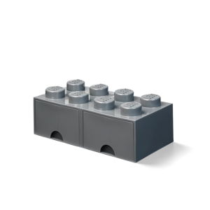 Dětský tmavě šedý úložný box se 2 zásuvkami LEGO®