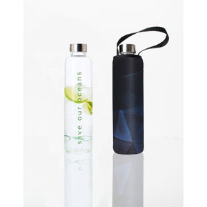 Cestovní lahev z borosilikátového skla s obalem BBBYO Prism, 750 ml