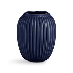Tmavě modrá kameninová váza Kähler Design Hammershoi, výška 20 cm