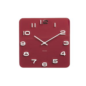 Červené hodiny Karlsson Vintage, 35 x 35 cm