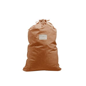 Látkový vak na prádlo s příměsí lnu Really Nice Things Bag Terracota, výška 75 cm
