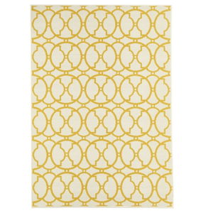 Béžovo-žlutý venkovní koberec Floorita Interlaced, 133 x 190 cm