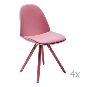 Sada 4 růžových jídelních židlí Kare Design CandyWorld
