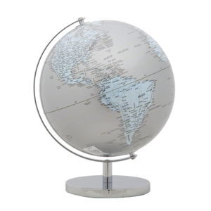 Dekorativní globus Mauro Ferretti Mappamondo Silver, ⌀ 25 cm