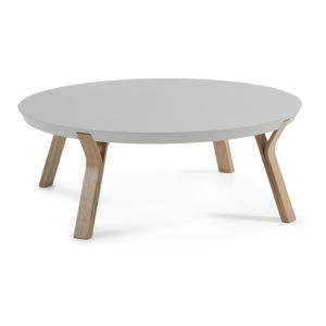 Světle šedý konferenční stolek La Forma Solid, Ø 90 cm