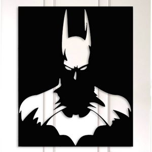 Černá kovová nástěnná dekorace Batman