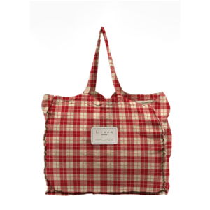 Látková taška Linen Couture Red Square, šířka 50 cm
