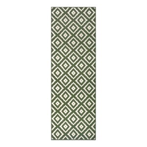 Zelený koberec běhoun 300x80 cm Diamond - Hanse Home