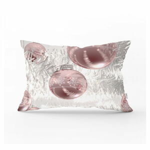Vánoční povlak na polštář Minimalist Cushion Covers Pinkish Ornaments, 35 x 55 cm