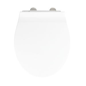 Bílé WC sedátko se snadným zavíráním Wenko Orani, 44 x 38 cm