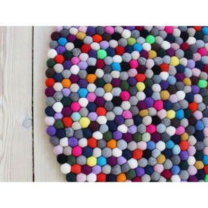 Kuličkový vlněný koberec Wooldot Ball Rugs Multi Pang, ⌀ 140 cm
