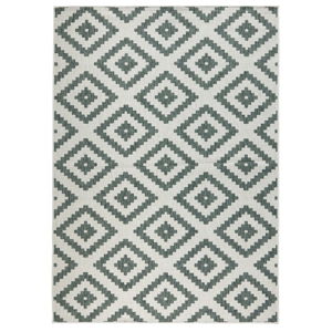 Zeleno-krémový venkovní koberec Bougari Malta, 80 x 150 cm