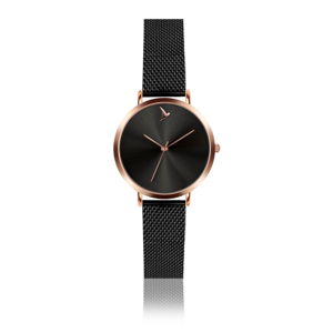 Dámské hodinky s černým páskem z nerezové oceli Emily Westwood Black Mosaz