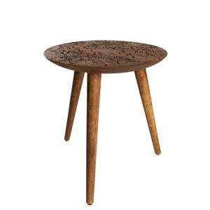 Odkládací stolek ze dřeva palisandru sheesham Dutchbone, ⌀ 40 cm