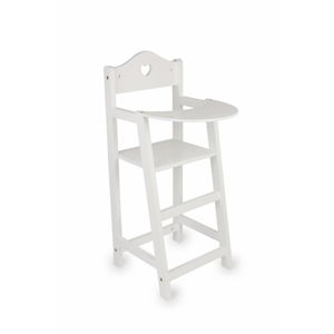 Bílá dřevěná židlička pro panenky Legler Doll‘s