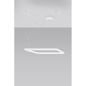 Bílé LED závěsné svítidlo 80x80 cm Aura - Nice Lamps