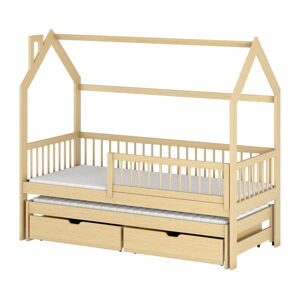 Domečková dětská postel s úložným prostorem 80x160 cm Papi - Lano Meble