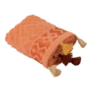 Sada 2 oranžových bavlněných ručníků Bella Maison Mosaic, 30 x 50 cm