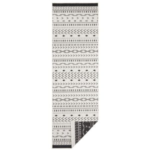 Černo-krémový venkovní koberec NORTHRUGS Kuba, 80 x 250 cm