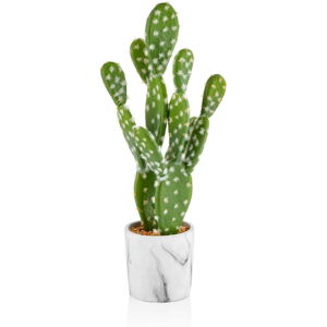 Umělý kaktus v mramorovém květináči The Mia Picky