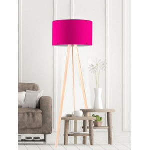 Tmavě růžová stojací lampa Simple