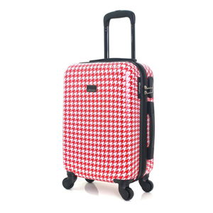 Červenobílé zavazadlo na 4 kolečkách Lollipops Molly, 31 l