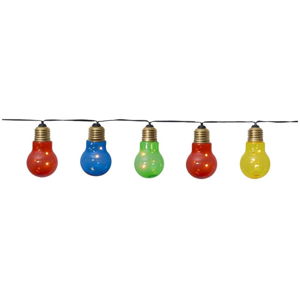 Světelný LED řetěz vhodný do exteriéru Best Season Glow Battery Coloured, 5 světýlek