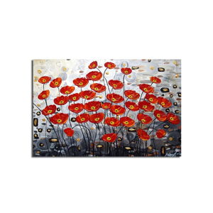 Obraz na plátně Poppy Field, 70 x 45 cm