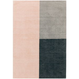 Růžovo-šedý koberec Asiatic Carpets Blox, 200 x 300 cm