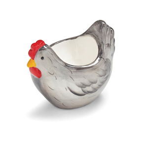 Stojánek na vajíčko ve tvaru slepice z glazované keramiky Cooksmart ® Farmers Kitchen