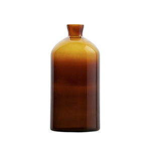 Tmavě oranžová skleněná váza BePureHome Chemistry, výška 40 cm