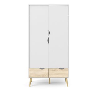 Bílá šatní skříň Tvilum Oslo, 98,7 x 200 cm