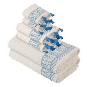 Sada 6 modro-bílých ručníků Bella Maison Karma