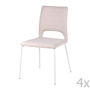 Sada 4 světle růžových jídelních židlí sømcasa Lena
