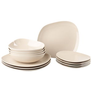 12dilná krémově béžová porcelánová sada nádobí Like by Villeroy & Boch Group