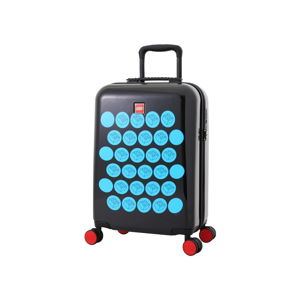 Černý dětský kufr s modrými prvky LEGO® Brick Dots 20