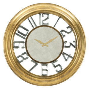 Nástěnné hodiny ze železa ve zlaté barvě Mauro Ferretti Ver