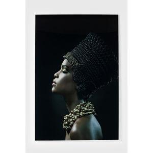 Zasklený obraz Kare Design Royal Headdress Profile, 150 x 100 cm
