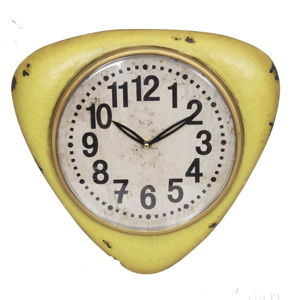 Žluté nástěnné hodiny Antic Line Vintage