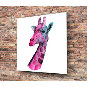 Skleněný obraz 3D Art Graphico Giraffe, 50 x 50 cm