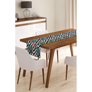 Běhoun na stůl z mikrovlákna Minimalist Cushion Covers Parrot Stripes, 45 x 145 cm