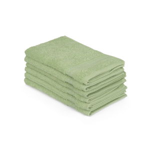 Sada 6 zelených bavlněných ručníků Madame Coco Lento Verde, 30 x 50 cm