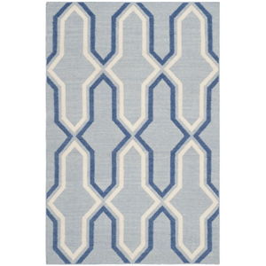 Modrý vlněný koberec Safavieh Aklim, 243 x 152 cm
