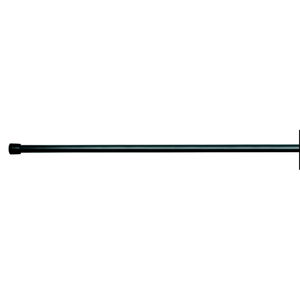 Černá tyč na sprchový závěs s nastavitelnou délkou InterDesign Cameo, délka 109 - 190 cm